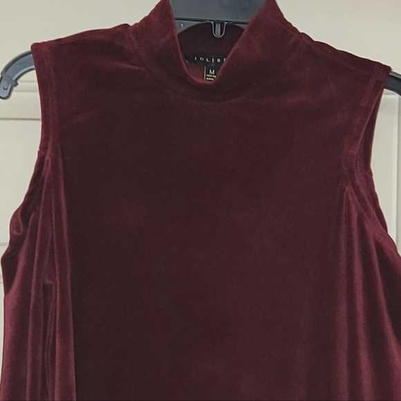 Jolbel Tops - Valentine Day Velour Top M Jolibel Burgundy